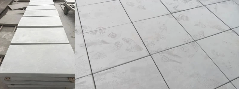 Large format concrete paving slabs